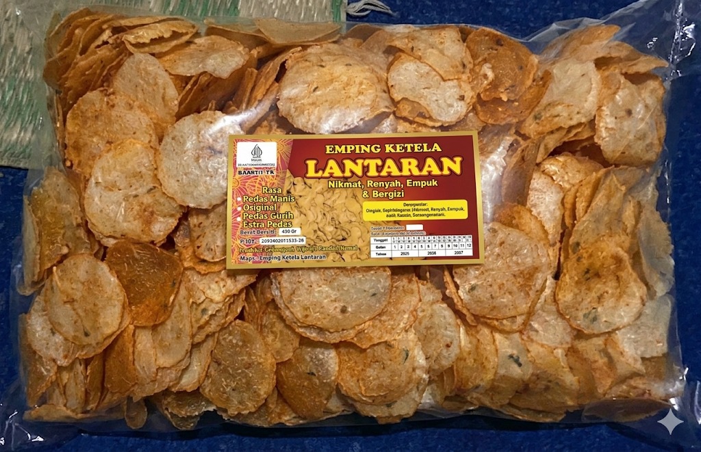 Emping Ketela Lantaran rasa Pedas Manis